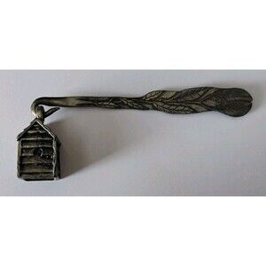 Vintage 1994 Barker Shuman Pewter House Log Cabin Candle Snuffer 4.25" USA